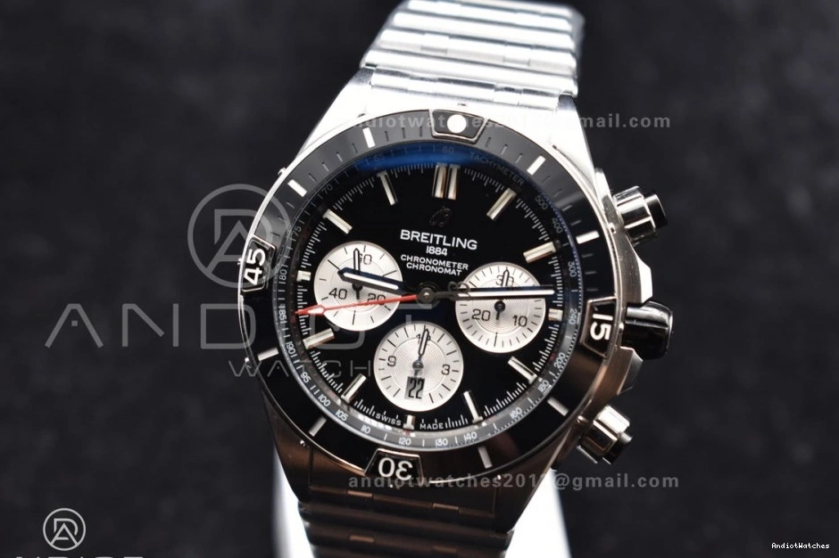 Best 586 Black Bracelet A 44mm BLSF Edition SS on Dial B01 Sustainable SS 1:1 Chronomat 0121